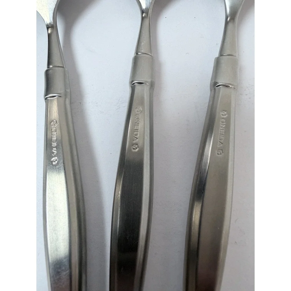 3 - Oneida ACT II / ACT 2 Satin Cube Mark Stainless Flatware 6 1/2